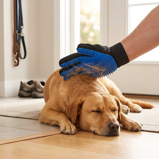Pet Grooming Glove Set – Reusable Blue Hair Remover Gloves for Dogs & Cats, 1 Pair | Snoutify