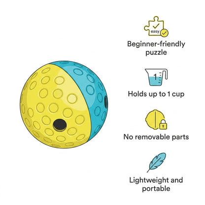 Treat Tumble Puzzle Ball – 4.8" Interactive Kibble & Treat Dispenser for Dogs | Snoutify