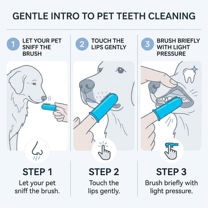 Pet Finger Toothbrush Set – 6 Ultra-Soft Manual Dental Brushes for Dogs & Cats | Snoutify