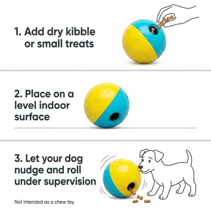 Treat Tumble Puzzle Ball – 4.8" Interactive Kibble & Treat Dispenser for Dogs | Snoutify