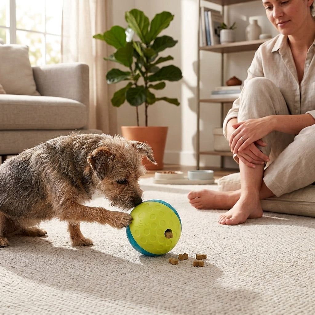 Treat Tumble Puzzle Ball – 4.8" Interactive Kibble & Treat Dispenser for Dogs | Snoutify