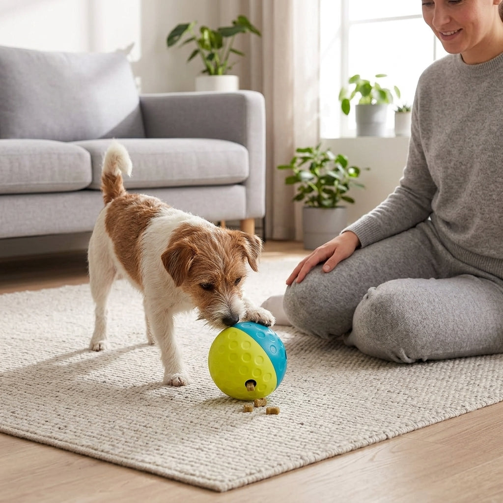 Treat Tumble Puzzle Ball – 4.8" Interactive Kibble & Treat Dispenser for Dogs | Snoutify