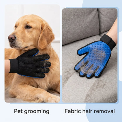 Pet Grooming Glove Set – Reusable Blue Hair Remover Gloves for Dogs & Cats, 1 Pair | Snoutify