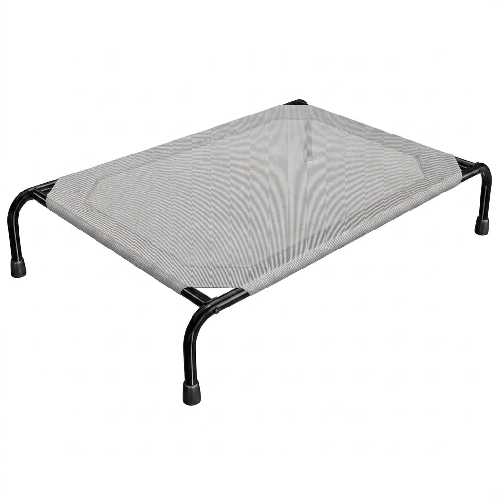Elevated Cooling Dog Bed – 47.75" Large Outdoor & Indoor Dog Cot (Grey) | Snoutify