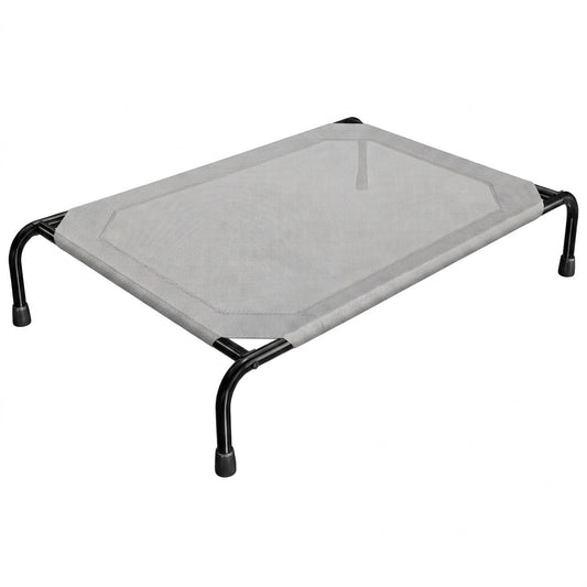 Elevated Cooling Dog Bed – 47.75" Large Outdoor & Indoor Dog Cot (Grey) | Snoutify