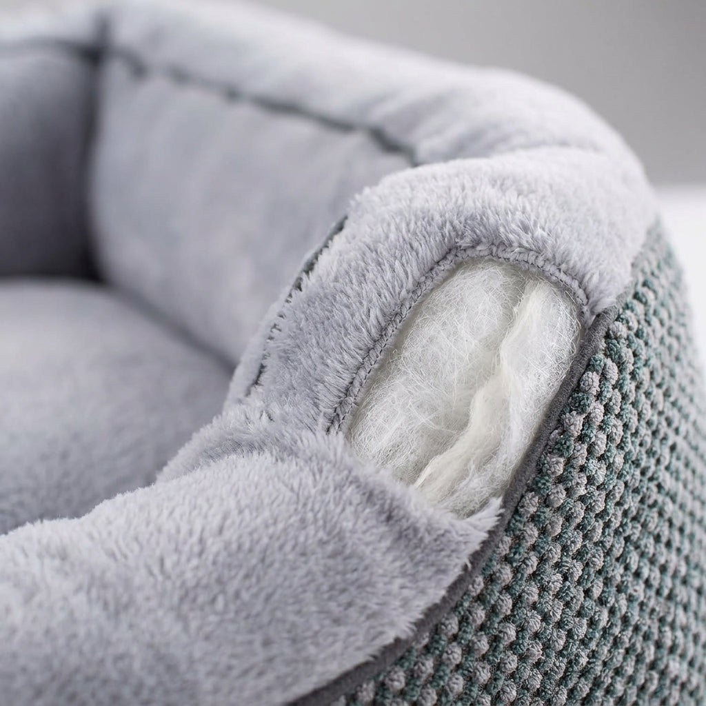 Orthopedic Rectangle Dog Bed – 30" Medium Washable Pet Bed with Raised Bolsters (Grey) | Snoutify