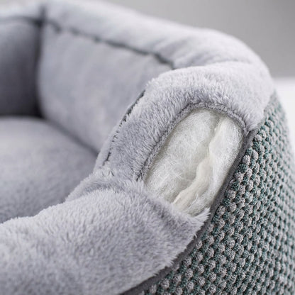 Orthopedic Rectangle Dog Bed – 30" Medium Washable Pet Bed with Raised Bolsters (Grey) | Snoutify