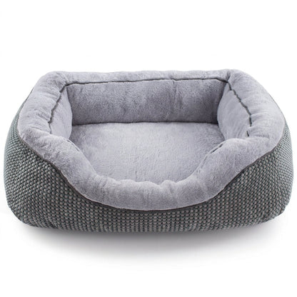 Orthopedic Rectangle Dog Bed – 30" Medium Washable Pet Bed with Raised Bolsters (Grey) | Snoutify