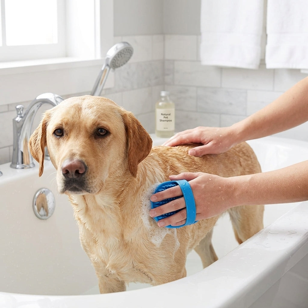 Pet Bathing & Grooming Brush Set – Soft Rubber Massage Brushes for Dogs & Cats, 2-Pack | Snoutify