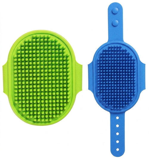 Pet Bathing & Grooming Brush Set – Soft Rubber Massage Brushes for Dogs & Cats, 2-Pack | Snoutify
