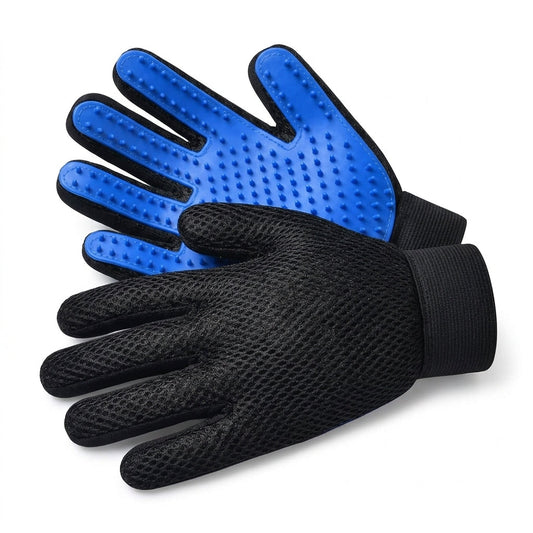 Pet Grooming Glove Set – Reusable Blue Hair Remover Gloves for Dogs & Cats, 1 Pair | Snoutify